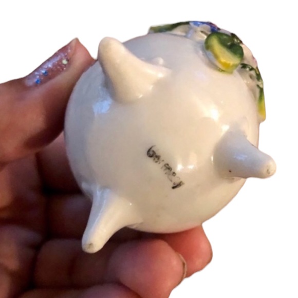 Vintage Hand Painted Floral Toothpick Holder, Made in Germany - Picture 2 of 6